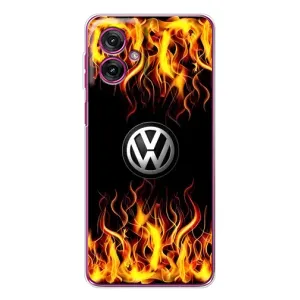 Чехол "Фольксваген" для Motorola Moto G55 (Огненный Лого)