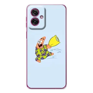 Чехлы с Патриком на Motorola Moto G55 (Патрик с подушкой)