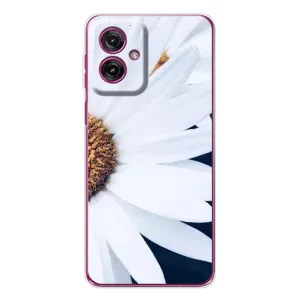 Чехол с ромашками на Motorola Moto G55 (Пол ромашки)
