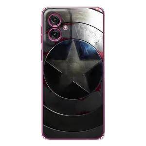 Чехол с Щитом Капитана Америки на Motorola Moto G55 (Ретро Щит Капитана)
