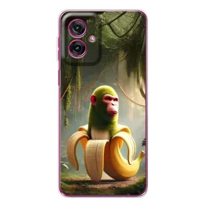 Чехол с мемами тралалело тралала для Motorola Moto G55 (Шимпанзини бананини)