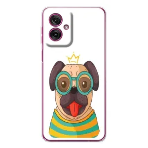 Бампер для Motorola Moto G55 с картинкой "Песики" (Собака Король)