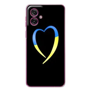 Силиконовый Чехол на Motorola Moto G55 (Я-Украина) (Украинское сердце)