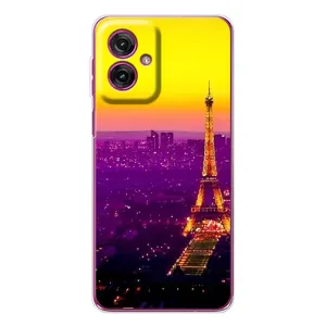 Чехол с Эйфелевой башней на Motorola Moto G55 (Яркая башня)