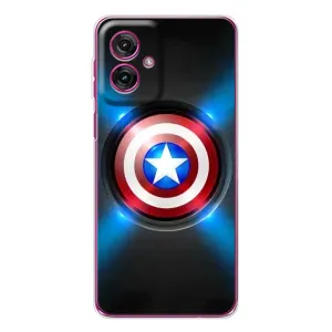 Чехол с Щитом Капитана Америки на Motorola Moto G55 (Яркий Щит Капитана)