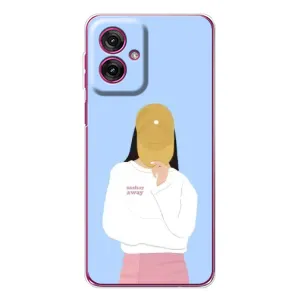 Силиконовый Чехол на Motorola Moto G55 с картинкой Стильных Девушек (Желтая кепка)