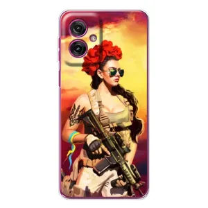 ЗСУ Чохли (TPU) для Motorola Moto G55 (Жінка солдат)