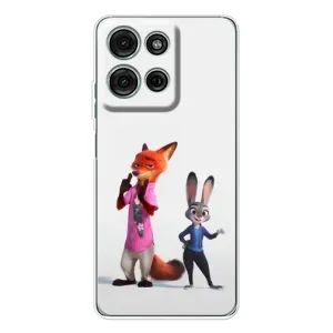 Силиконовый чехол с принтом Зоотрополіс для Motorola MOTO G56 (Джуди и Ник)