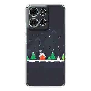 Силиконовый бампер на рождество для Motorola MOTO G56 (Город зимний)