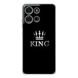 Чехол (Корона на чёрном фоне) для Мото Г56 (KING)