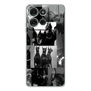 Чехол ДОБЕРМАН для Motorola MOTO G56 (Коллаж Доберман)