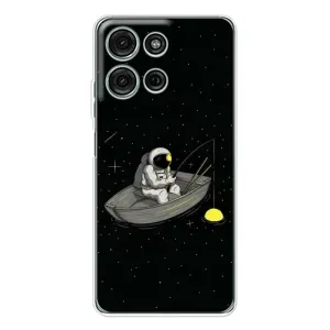 Силиконовый Чехол с принтом "Космонавты" на Motorola MOTO G56 (Космонавт на рыбалке)