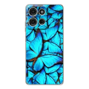 Силиконовый бампер с картинкой животных для Motorola MOTO G56 (Крылья бабочек)