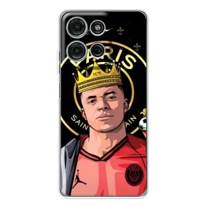 Чехол (TPU) с Футболистом на Motorola MOTO G56 (Mbappe King)