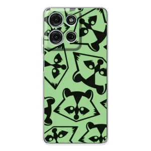 Силиконовый Чехол с Енотами на Motorola MOTO G56 (Мордочки Енота)