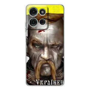 Чехол с картинкой (Патриотический КОЗАК) на Motorola MOTO G56 (Одноглазый Козак)