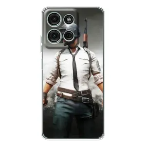 Силиконовый чехол с картинкой "Герой Pubg" на Motorola MOTO G56 (Пабг)