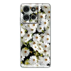Чехол с ромашками на Motorola MOTO G56 (Рамка в ромашках)