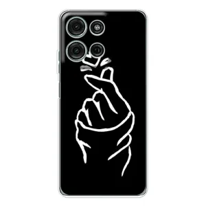 Чехлы (Знак сердечка) на Motorola MOTO G56 (Сердце на черном)