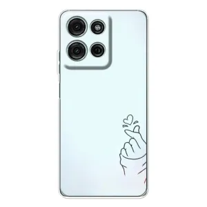 Чехлы (Знак сердечка) на Motorola MOTO G56 (Сердце на голубом)