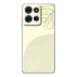 Чехол цветочный дизайн для Motorola MOTO G56 (Зелёный фон)