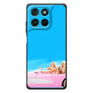 Силиконовый Чехол Барби Фильм на Motorola Moto G57 Power (Барби и Кен)