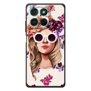 Чехол с картинкой Модные Девчонки Motorola Moto G57 Power (Девушка в очках)