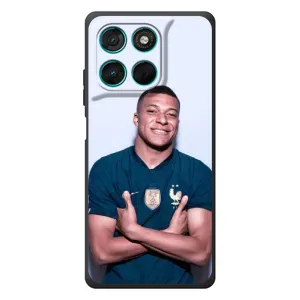 Чехол (TPU) с Футболистом на Motorola Moto G57 Power (Мбаппешичка)