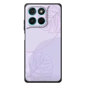Чехол цветочный дизайн для Motorola Moto G57 Power (Монстера фиолетовая)