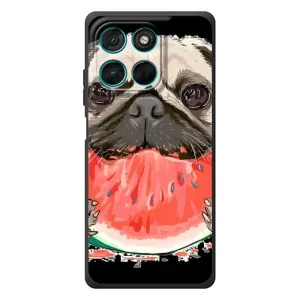 Чехол (ТПУ) Милые собачки для Motorola Moto G57 Power (Смешной Мопс)