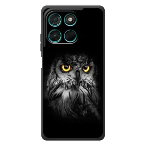 Чехлы с принтом СОВЫ для Motorola Moto G57 Power (Сова на чёрном)