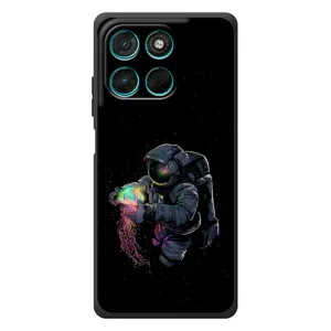 Силиконовый Чехол с принтом "Космонавты" на Motorola Moto G57 Power (В руках земля)