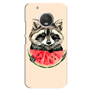 Силиконовый Чехол с Енотами на Motorola MOTO G5s (Енот)