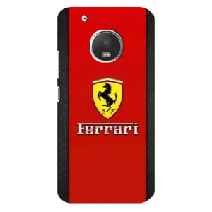 Силиконовый бампер с картинкой машины на Motorola MOTO G5s (Ferrari Logo)