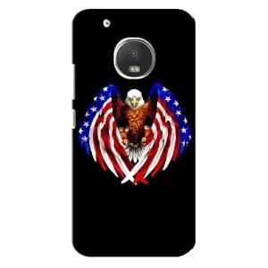 Чехол Флаг USA для Motorola MOTO G5s (Крылья США)