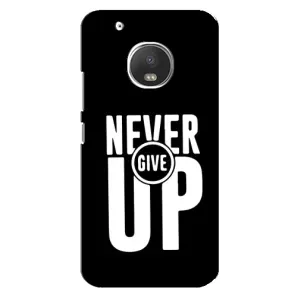 Силиконовый Чехол на Motorola MOTO G5s с картинкой Nike (Never Give UP)