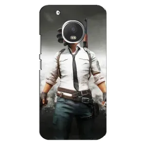 Силиконовый чехол с картинкой "Герой Pubg" на Motorola MOTO G5s (Пабг)