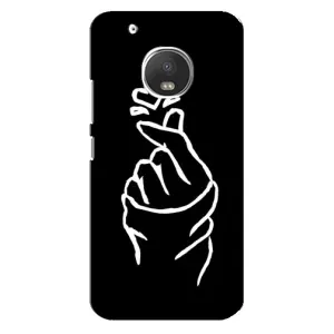 Чехлы (Знак сердечка) на Motorola MOTO G5s (Сердце на черном)