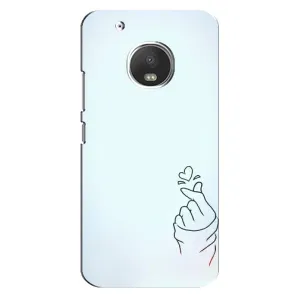 Чехлы (Знак сердечка) на Motorola MOTO G5s (Сердце на голубом)