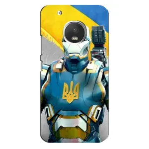 Силиконовый Чехол на Motorola MOTO G5s (Я-Украина) (Украинский робокоп)