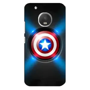 Чехол с Щитом Капитана Америки на Motorola MOTO G5s (Яркий Щит Капитана)