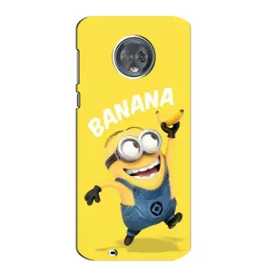 Мультяшный принт на Чехол для Мото Джи 6 (Banana)