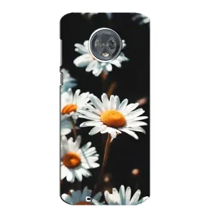 Чехол с ромашками на Motorola MOTO G6 (Белые ромашки)