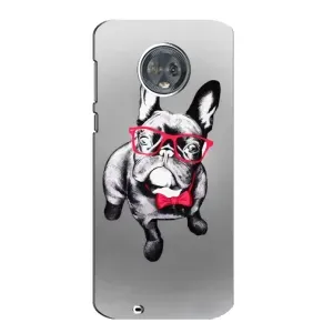 Чехол (ТПУ) Милые собачки для Motorola MOTO G6 (Бульдог в очках)