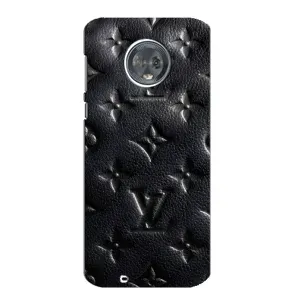 Текстурный Чехол Louis Vuitton для Мото Джи 6 (Черный ЛВ)