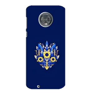 Чехол Укр Символика для Motorola MOTO G6 (Цветущий Герб)