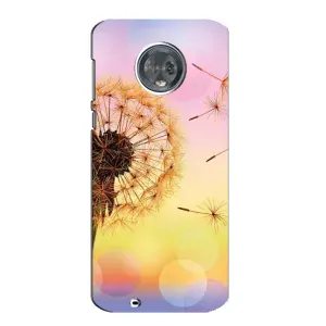 Силиконовый Чехол с одуванчиками на Motorola MOTO G6 (Цветок-одуванчик)