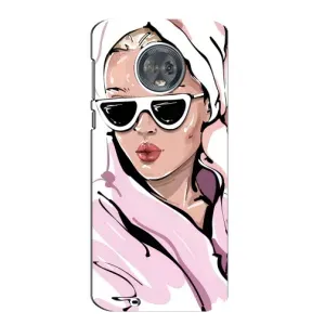 Чехол с картинкой Модные Девчонки Motorola MOTO G6 (Девушка в халате)