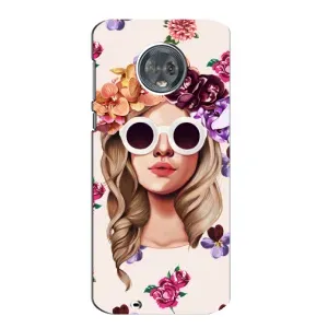 Чехол с картинкой Модные Девчонки Motorola MOTO G6 (Девушка в очках)