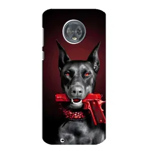 Чехол ДОБЕРМАН для Motorola MOTO G6 (Доберман злой)
